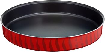 Tefal J5714882 Rectangle Oven Dish, 27x37cm, Non-Stick Coating, Aluminum, Heat Diffusion, Easy Cleaning, Red, Made in France