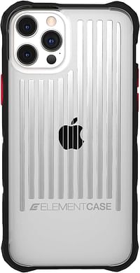 Element Case SPECIAL OPS Apple iPhone 12/12 Pro Case - Military-Grade Rugged Cover w/Shock DeflectionTechnology, Screen Barricade, Clearshell Plating, Supports Wireless Charging - Clear
