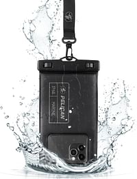 Case Mate Pelican Marine - IP68 Waterproof Phone Pouch/Case (Regular Size) - Floating Waterproof Phone Case - iPhone 14 Pro Max/ 13 Pro Max/ 12 Pro Max/ 11/ S22 Ultra/Pixel 7 - Detachable Lanyard - Black