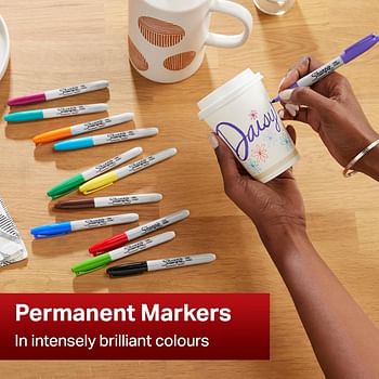 Sharpie Fine Point Permanent 8 Markers in Blister Pack, Multicolor