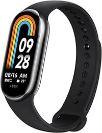 Xiaomi Smart Band 8 Graphite Black, Adaptive Display Brightness And High Refresh Rate, Ultra Long Battery Life, Quick Charge, 200+ Colorful Watch Faces, All-day Health Monitoring w/FREE STRAP