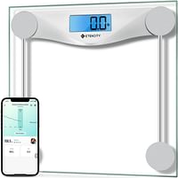 Etekcity Digital Body Weight Bathroom Scale, Large Blue LCD Backlight Display, High Precision Measurements,6mm Tempered Glass, 400 Pounds