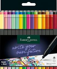 Faber-Castell Grip Finepen 151630 Fineliner with Metal Fibre Tip 0.4 mm Pack of 30