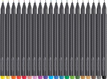 Faber-Castell Grip Finepen 151630 Fineliner with Metal Fibre Tip 0.4 mm Pack of 30