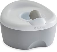 Contours Bravo 3-Stage Potty Training Potty System with Potty Chair -Toilet Trainer - Step Stool All in One - Portable Potty for Infant &Toddler Travel - Potty Training Toilet for Boys and Girls - Gray