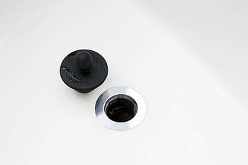 Stopshroom Tub 2 Pack Universal Stopper For Bathtub And Bathroom Sink Drains, Black Plug 2Pk, 2 Count