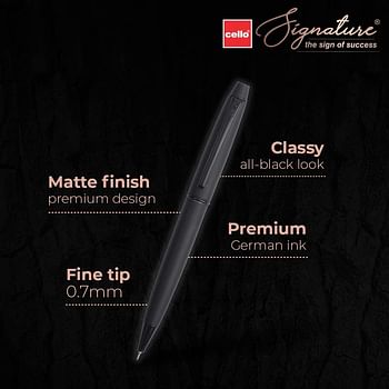 Cello Special Valentine Gift Cello Signature Carbon Ball Pen Blue Pack of 1 Premium for Smooth Writing Gifting Pens