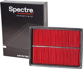 مرشح هواء لمحرك Spectre Performance Essentials للمحرك: ممتاز، 50 في المائة عمر افتراضي أطول: يناسب مجموعة 1998-2010 تويوتا/ليكسوس (4 أداء، لاند كروزر، سيكويا، تندرا GX470، LX470)، سبا-2144