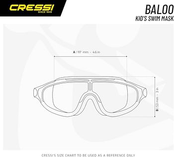 Cressi Kid's Baloo Swim Goggle Mask - Made in Italy - 2/7 Years