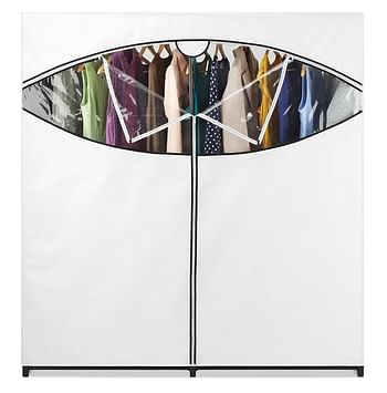 Whitmor Extra-Wide Clothes Closet, 60” with, White Cover