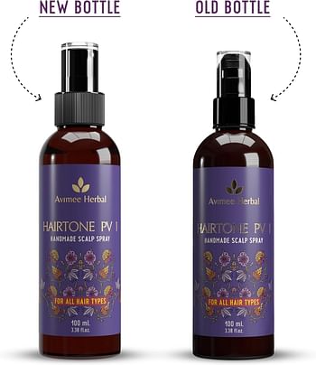 AVIMEE HERBAL Hair Tone PV1 Scalp Spray | Hair Growth Spray | Promotes Growth, Soothes Itchiness, Reduces Dandruff | 100% Moisturizing & Non-toxic | Natural DTH Blocker | For All Hair Types (100 ml)