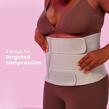 Frida Mom Postpartum Abdominal Support Binder - Natural Delivery & C-Section Recovery - 9 Inch High Adjustable Compression Wrap - One Size