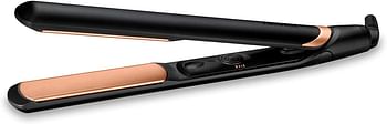 BaByliss Hair Straightener | 28mm Wide Plates For Efficient Styling | Advanced Ceramic And Nano Quartz Technology Wih Fast Heat-up Time | Lightweight And Ergonomic Design | ST598SDE(Black )