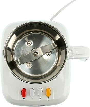Geepas Food Processor - Stainless Steel Cutting Blade - GCG286 - Transparent Lid  - 600W Motor with Overheat Protection -Ideal for Coffee Beans- Spices - Dried Nuts Grinding