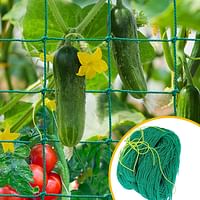 مؤسسة الشبكة العالمية شبكة تسلق النباتات وشبكة الزاحف لزراعة الخضروات والنباتات المتسلقة، 5 قدم × 15 قدم