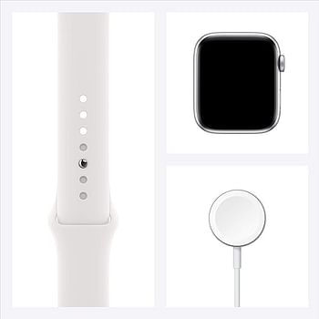 Apple Watch SE 40mm GPS Silver Aluminum Case with White Sport Band  