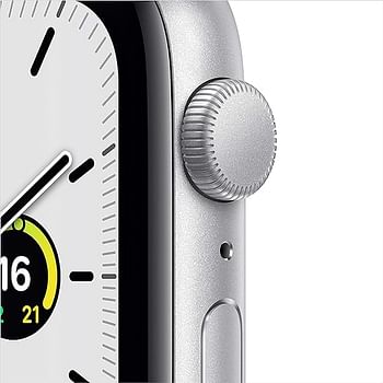 Apple Watch SE 40mm GPS Silver Aluminum Case with White Sport Band  