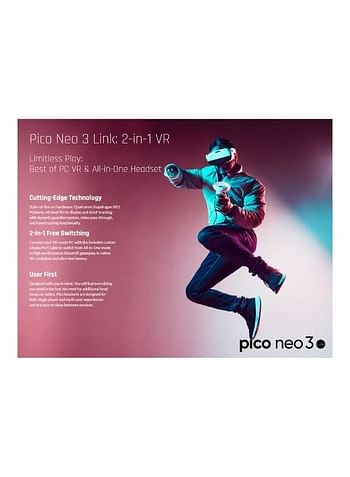 PICO 5300 mAh Neo 3 Link 2-in-1 VR Headset 256GB, 6GB RAM - White