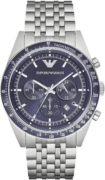 Emporio Armani AR6072 Men's Watch, Analog Display, Silver