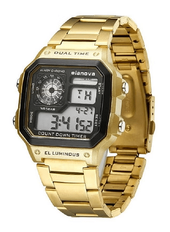 Elanova Men's Water Resistant Digital Watch EL906- Black