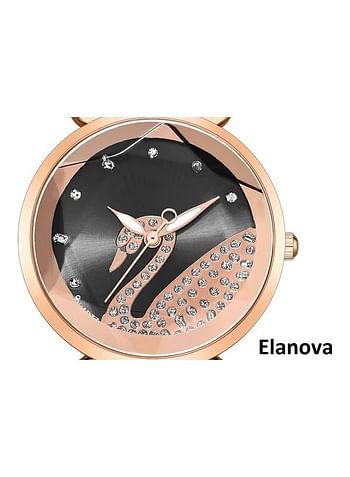 Elanova Women's EL60R Stainless Steel Analog Watch 50 mm - Rose Gold