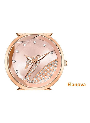 Elanova Women's EL60R Stainless Steel Analog Watch 50 mm - Red