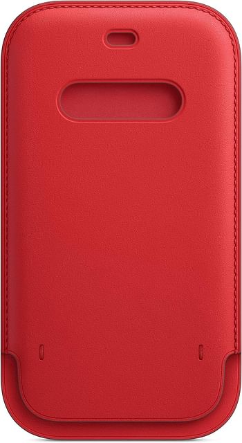 Apple Leather Sleeve  With MagSafe for iPhone 12 Pro Max - Red, One Size