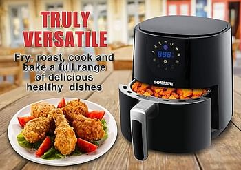 SONASHI SAF-420 Digital Air Fryer – LED Touch-Screen Display, Temperature Control, 4.2 L Teflon Pan, Overheat Protection, 220-240 V, 1300 W, Specialty Kitchen Appliances