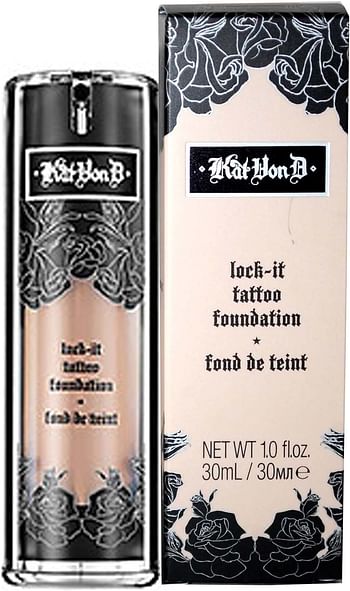 Kat Von D Lock-It Tattoo Foundation Medium 62 net wt. 10 fl. oz.