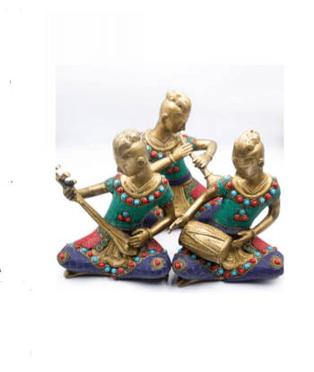 Musician Statute (Tribal Folk Musician) Sets of 3