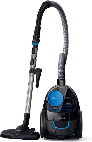 Philips PowerPro Compact 1800W, 360W suction power, Power Cyclone 5 technology, integrated brush, HEPA filter, easy to empty dust bucket, 1.5L dust capacity FC9350/01