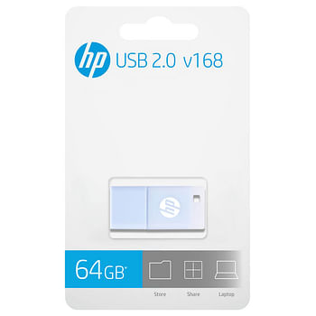 HP USB 2.0 Flash Drive 64GB v168- BLUE