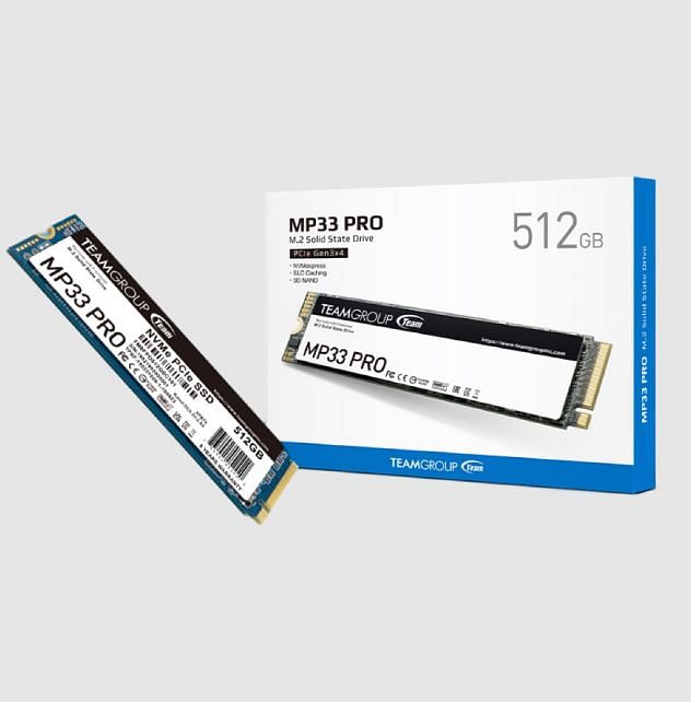 TEAMGROUP MP33 PRO, 512GB, SLC Cache 3D NAND TLC NVMe 1.3 PCIe Gen3x4 M.2 2280 Internal SSD