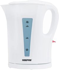 Geepas 1.7L Cordless Electric Kettle Safety Lock, Boil Dry Protection & Auto Shut Off Feature Fast Boil & Ease to Clean Ideal for Hot Water, Tea & Coffee Maker 2200W