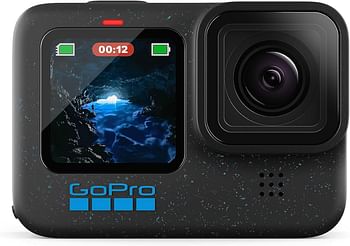 GoPro HERO12 Black - Waterproof Action Camera with 5.3K60 Ultra HD Video, 27MP Photos, HDR, 1/1.9 Inch Image Sensor, Live Streaming, Webcam, Stabilization, Black