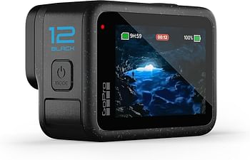 GoPro HERO12 Black - Waterproof Action Camera with 5.3K60 Ultra HD Video, 27MP Photos, HDR, 1/1.9 Inch Image Sensor, Live Streaming, Webcam, Stabilization, Black
