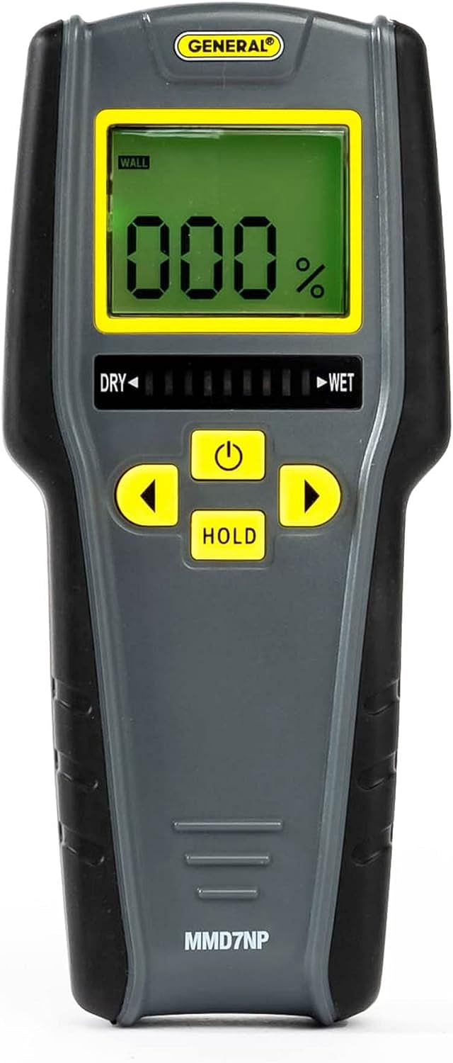 General Tools Digital Moisture Meter MMD7NP - Humidity Sensor- Pinless and Non-Invasive