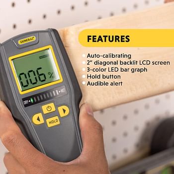 General Tools Digital Moisture Meter MMD7NP - Humidity Sensor- Pinless and Non-Invasive