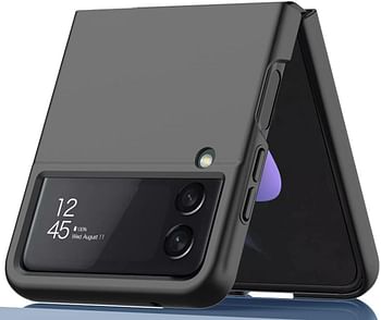 PUROOM for Samsung Galaxy Z Flip 4 5G 2022 Case Premium Slim PC Hard Shookproof Protection Cover Matte Fold Case  - Black