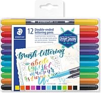 STAEDTLER Design Journey 3004 TB12 double-ended lettering pens in 12 assorted colours 17,2 x 12,4 1 cm