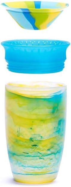 Munchkin Miracle 360 Swirl Sippy Cup, Trainer Toddler Cup, BPA Free Baby & Toddler Cups w.Handles, Non Spill Cup, Dishwasher Safe Baby Cup, Leakproof Childrens Cup, 12+ Months 10oz/295ml - Assorted