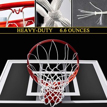 ProSlam Premium Quality Professional Heavy Duty Basketball Net Replacement - All Weather Anti Whip,Fits Standard Indoor or Outdoor 12 Loops Rims 12 Loops