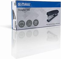 Maxi No.10 Stapler 20 Sheets Black, Staples up to 20 sheets of paper (80 gsm), Office and Home