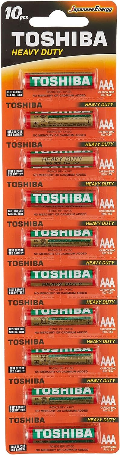 Toshiba Heavy Duty AAA 10 Pcs Battery Pack