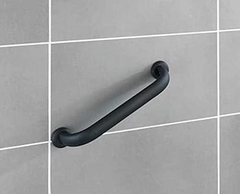 WENKO Wall Grip Secura, Aluminium, Bathroom and Shower Safety Grab Bar, Toilet Aid for Children, Elderly & Disabled, 47.5x7x12cm - Grey