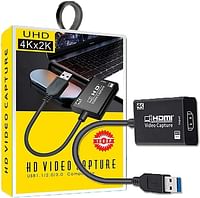 مايكرووير محول بطاقة تسجيل فيديو 4K USB 3.0 الى HDMI لتسجيل الفيديو 1080P HDMI USB لتسجيل الالعاب والبث المباشر