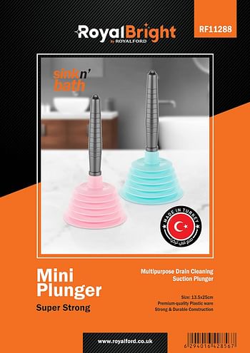 Royalford Mini Plunger, Assorted, RF11288
