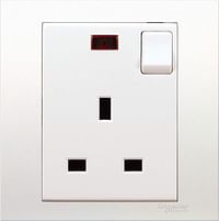 Schneider Electric Schneider Vivace 13A Single Switched Socket with Neon KB15N - White