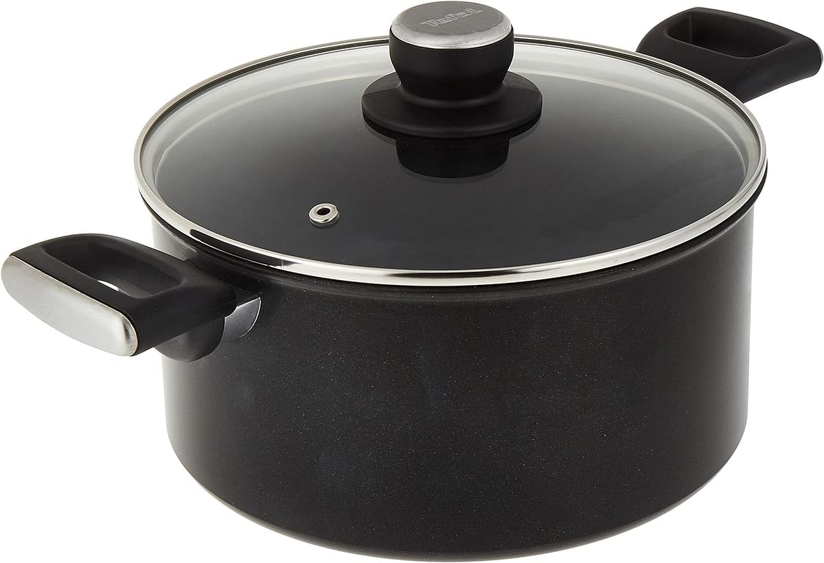 TEFAL UNLIMITED Stew Pot 24 cm with Lid easy cleaning non stick coating thermo signal™ healthy safe induction made in france G2554602