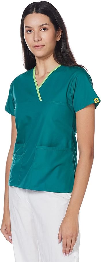 WonderWink Women's Scrubs Charlie 5 Pocket Y-Neck Wrap Top